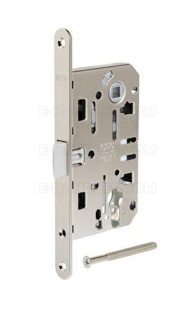 Zamek AGB Mediana EVOLUTION drzwiowy na wkładkę 85/60 niklowany F18 B011036006, symbol B011036006